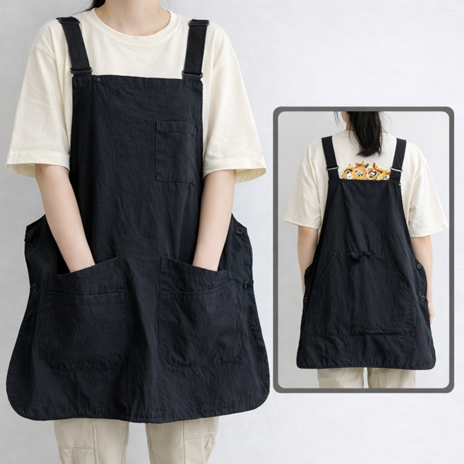 에크나 루즈핏 양면 앞치마 방수 초경량