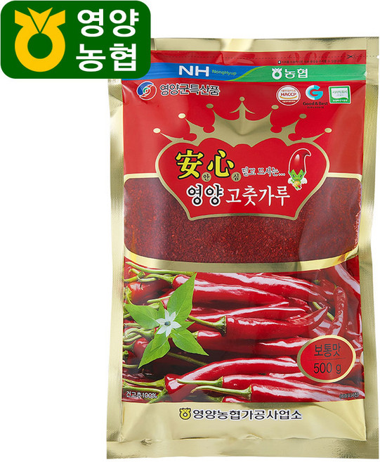 영양농협 2025년산 안심영양 고춧가루 보통맛 500g, 1개