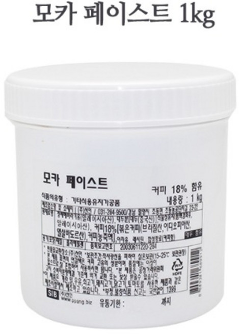 모카페이스트 1kg 선인 커피엑기스 베이스 제과제빵용, 1개