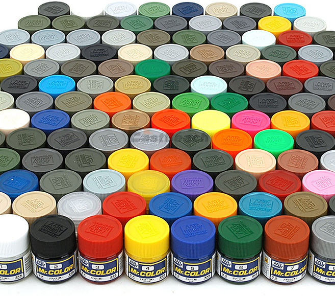 Mr 락카 컬러 도료 색칠 모형 프라모델 전차 비행기 건담 건프라 메탈릭 피규어 비즈 구체관절 도색 군제, 블랙 무광, 10ml, 1개