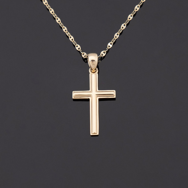 루키스톤 18k 아케모트 십자가목걸이 18k목걸이
