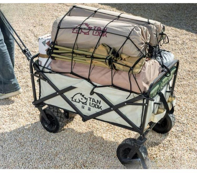 트롤리 웨건 그물망 캠핑카트 고정망 탄성로프 손수레용 4훅 홀딩 로프, 4 훅 실용성 160 CM 길이