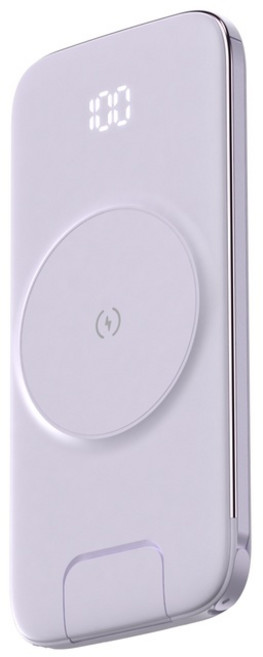 ONAIR 第二代快充行動電源 帶支架版 自帶4線 無線充電 支援magsafe 適用蘋果安卓Switch平板, 紫,10000mAh