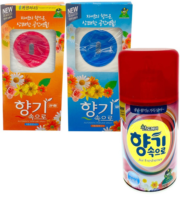 산도깨비 향기속으로 방향제(캔) 300ml 자동분사기 일반/센서형, 모과, 1개