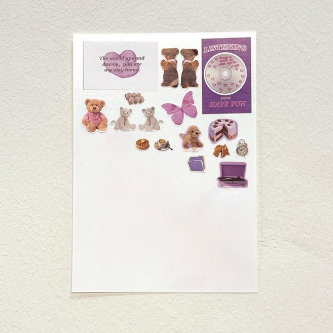 양면 이형지 필름 스꾸 A5 스티커 바인더 보관 정리 인스 A6 육공 종이 북 아트북 [평점상위], 1개, 상세페이지 참조, 상세페이지 참조