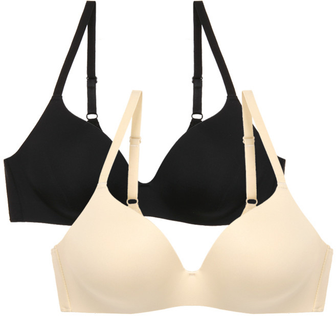 엘라운지 퓨징 심리스 노와이어 볼륨업 브라 2매