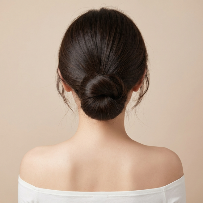 루미코나 강력고정 풍성한 집게형 똥머리 가발, 1개, 라이트브라운