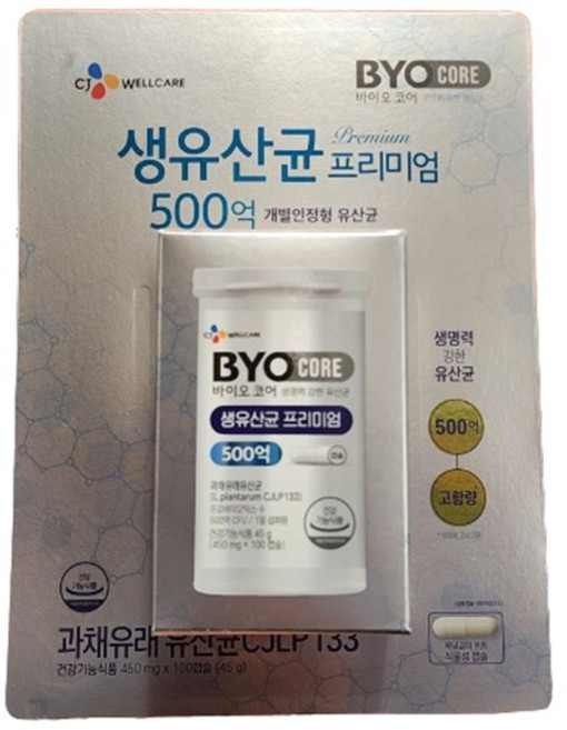CJ 바이오 생유산균 500억 과채유래유산균 프리미엄, 100정, 1개