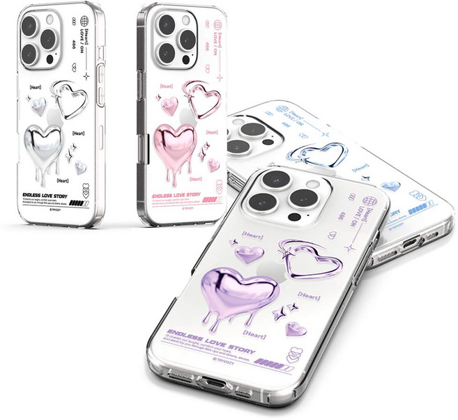 폰폰 KT 시나모롤 키즈폰 (AT-M130) 멜팅 하트 투명 젤리 휴대폰 케이스