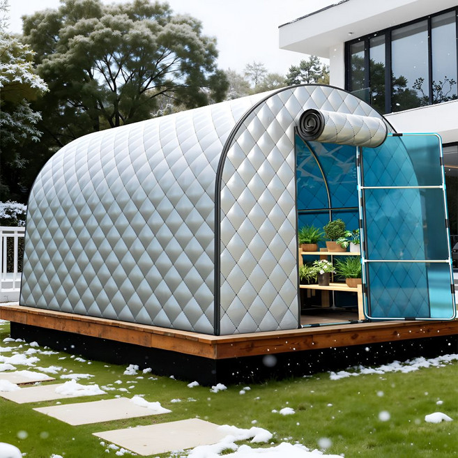 조립식 비닐하우스 온실 식물 옥상 텃밭 농막 자재 창고 하우스 가정용, 폭 2m 길이 2m 높이 2m, 1개, 기본 색상