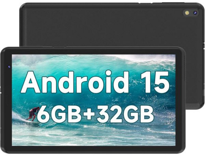 BYANDBY 태블릿 7인치 안드로이드 140 4GB+32GB 저장공간 1TB 확장 가능 쿼드코어 와이파이 GMS 인증 듀얼 카메라 교육용 게임용 블랙, Black, Black