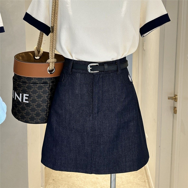 삼제태전 여성 여름 텐셀 데님 스커트 하이웨스트 A라인 미니 청치마 슬림핏 체형커버 시원한 데일리 스커트