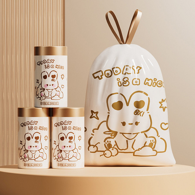 대용량! 쓰레기봉투 튼튼한 배접 손잡이 분리수거 비닐봉투 반투명 도톰 누수방지 대형 가정용 업소용 주방 재활용 특대, 300개, 20L