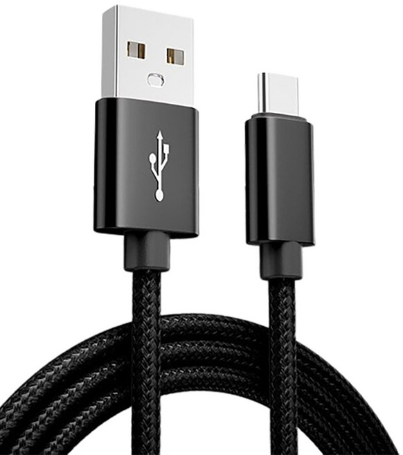 날다 스마트IG 나일론 메쉬 USB-C타입 충전 케이블, 2m, 블랙, 1개