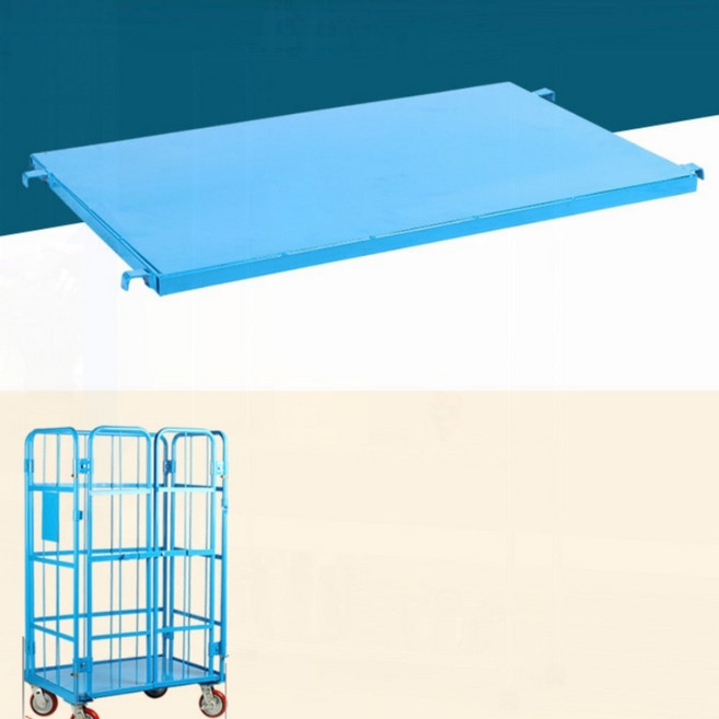 물류 창고 운반 대차 롤테이너 소형 중간 선반 화물 적재 철제 판 격자 망 부품, 1개