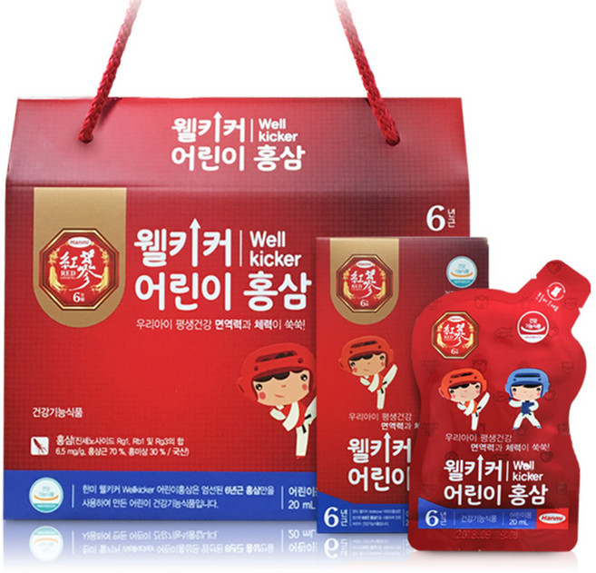 한미 웰키커 어린이 홍삼 키즈 영양제, 1개, 600ml
