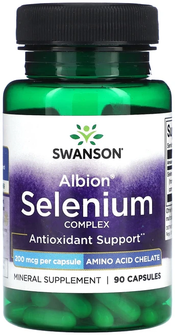 Swanson Albion 셀레늄 복합체 200mcg 캡슐 90정, SwansonAlbion셀레늄복합체200mcg캡슐90정, 1개 - 쿠팡