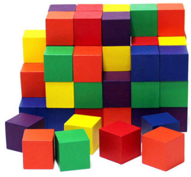 요기팜 정육면체 천연 원목 쌓기 나무 컬러 2cm 120개 사고력 초등 수학 교구 교재, 1개