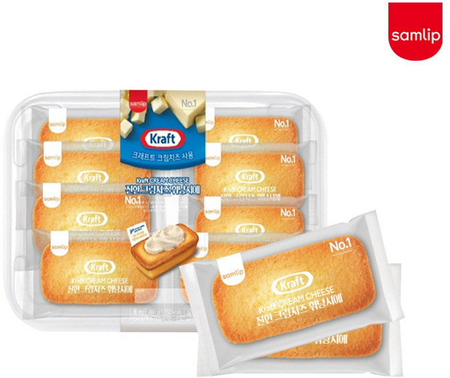삼립 크래프트 진한 크림치즈 휘낭시에 360g(8입)X3팩/1박스, 360g, 3개