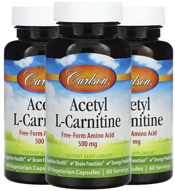 칼슨 아세틸 l-카르니틴 500mg 60 베지캡슐, 3개, 60정 - 쿠팡