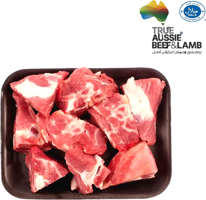 호주산 프리미엄 할랄 양 어깨찜용 뼈 포함 냉동컷 수입 양고기 양어깨찜용 Australian Halal Frozen Lamb Shoulder Bone-in Stew Cut, 1개, 1kg