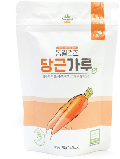 산마을 동결건조 유기농 당근가루 70g, 1개