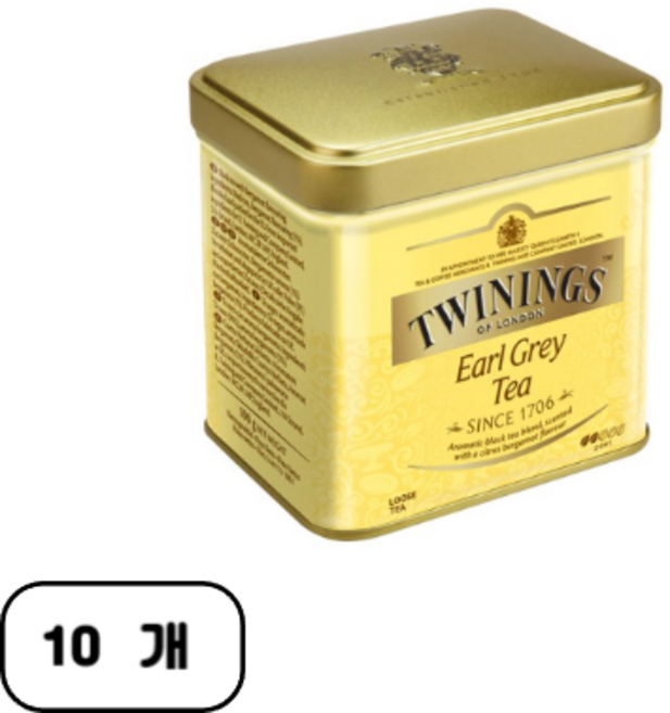 트와이닝 얼그레이 홍차, 100g, 1개입, 10개