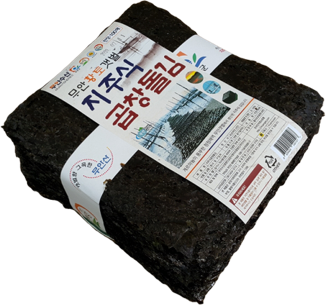 무안수산 전통 지주식 곱창김 곱창돌김 50매 100매, 1개, 50g