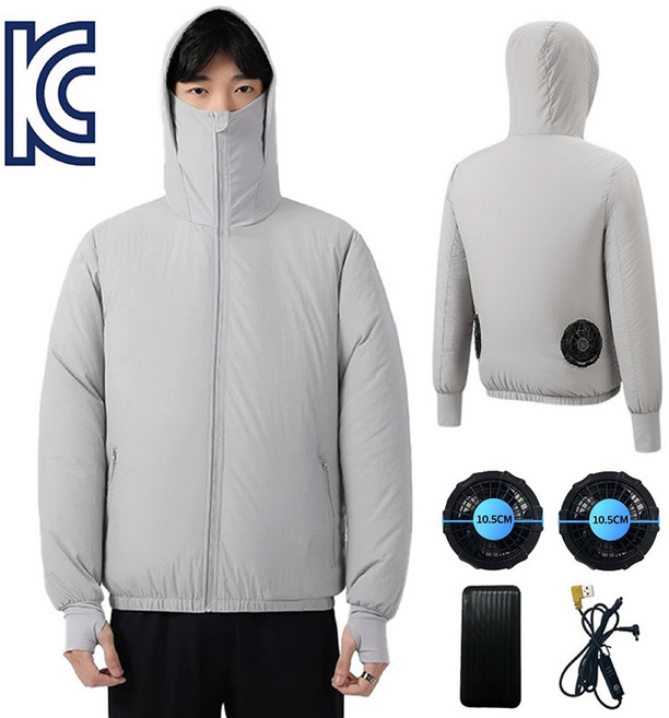 ZHZ 선풍기 옷 USB팬+보조배터리20000mAh 포함 남녀공용 여름 자외선 차단용 쿨링 K-2-23