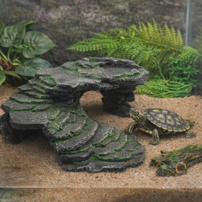 요니크 거북이 은신처 장식소품, 1개, 350g