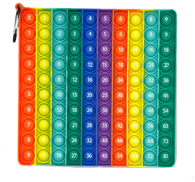 꾸꾸까까 구구단 팝잇 푸쉬팝 버블 촉감놀이 - 무지개특대, 단품, 1개