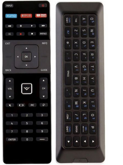 Vizio LED 스마트 TV용 QWERTY 듀얼 키보드 리모컨을 3개의 바로 가기 앱 키 버튼 M43-C1 M49-C1 M50-C1 M55-C2 M60-C3 RS65BL로 교, Vizio LED 스마트 TV용 QWERTY 듀얼 키보