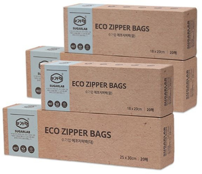 슈가랩 사탕수수 에코지퍼백 대 2p _ 중 2p hanphuc*6030527021EA