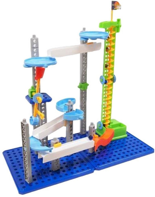 창의력교구 운동에너지 구슬굴리기 조립식레일/ 장애물통과 구슬블럭 조립레일 7세, 1개