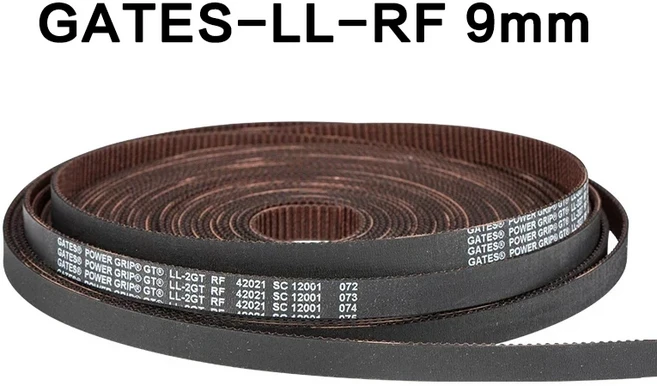 3DSWAY 2/5/10M 2GT 개방형 동기 타이밍 벨트 폭 6mm 고무 테이프 피치 프린터 부품 용 내마모성 Ender, 02 GATES-LL-RF 9mm, 01 5M