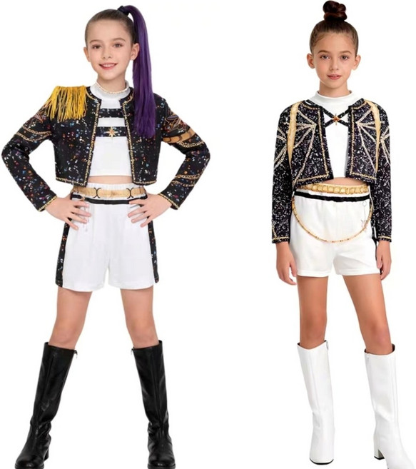 아르웨이 케이팝데몬헌터스 블랙 코스프레 미라 루미 무대의상