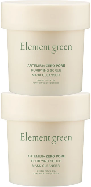 [엘리먼트그린]쑥 제로 포어 퓨리파잉 스크럽 마스크 클렌저 2개 찹쌀 팩 클렌징 모공 휩 클렌징 모찌클렌저 떡솝 떡클렌저 - 쿠팡