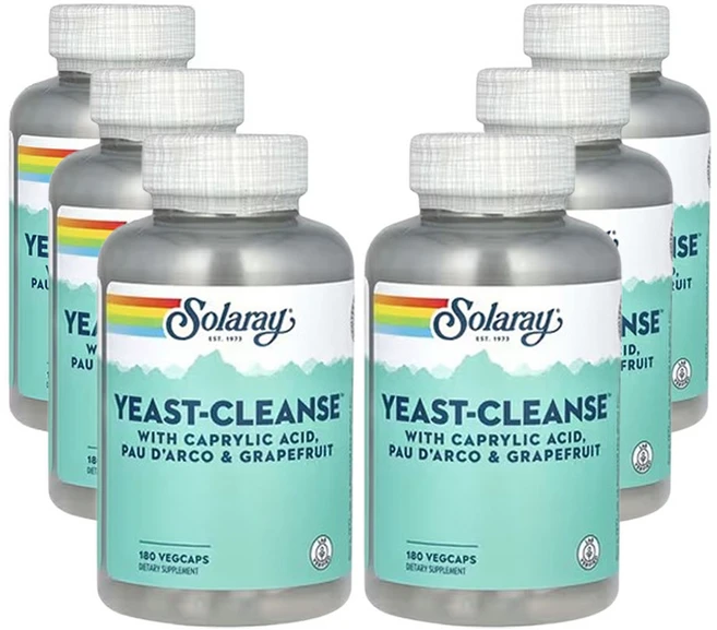 솔라레이 Yeast-Cleanse 180베지캡슐, 6개, 180정 - 쿠팡