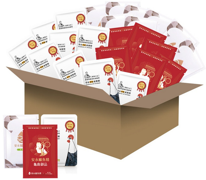 安永鮮物 鱸魚精/滴雞精/龜鹿 飲品 30入環保箱組, 1套, 60ml