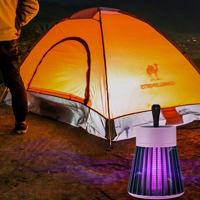 LW 무선 해충 퇴치기 전기충격식 모기퇴치 모기트랩 UV램프 감성 내장배터리, E무선해충BG002그레이