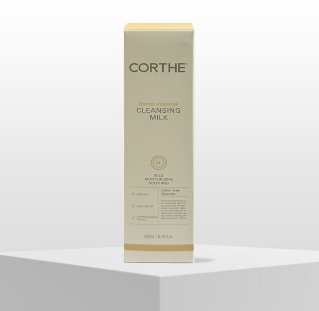 [정품] / 베타글루칸 세라마이드 NP 병풀추출물 코코넛 추출물 | 코르테 더모 에센셜 클렌징 밀크, 1개