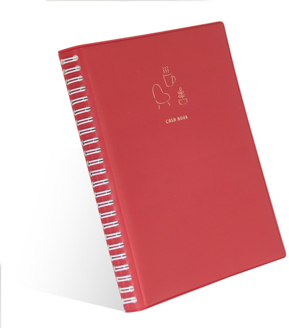 인디고 생활의 온도 가계부 (만년형 12달) - 소비관리 지출기록 가정/개인용 가계부 플래너, 레드, 1개