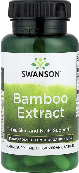 Swanson 대나무 추출물 베지 캡슐 60정(캡슐 1정당 300mg), 1개, 60정 - 쿠팡