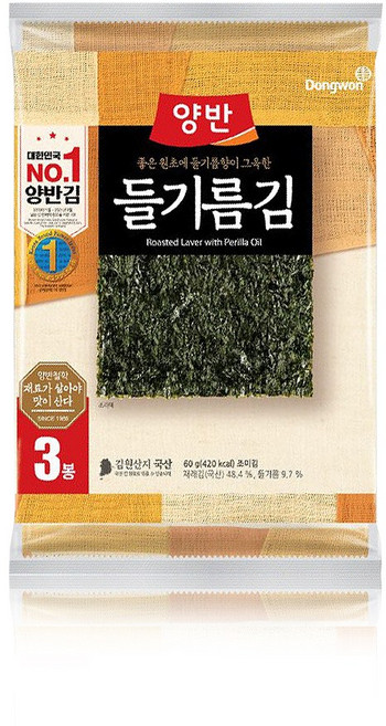 동원 양반 들기름김 전장김 60g (20gx3p), 1개