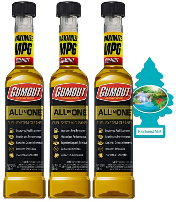 [공식 피카몰 직접 발송 정품]검아웃 올인원 연료첨가제 296ml 3개 + 사은품 방향제1개, 가솔린/휘발유, 레인포레스트미스트 향 - 쿠팡