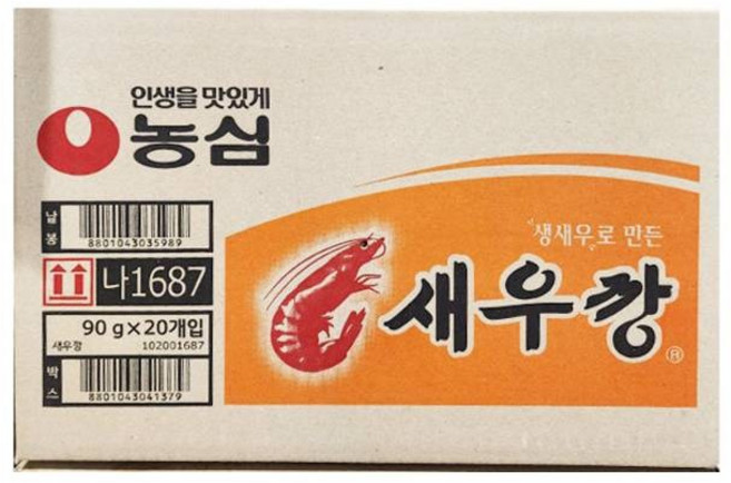 농심 새우깡 1800g (90g x 20개) 과자 농심과자, 1개, 90g
