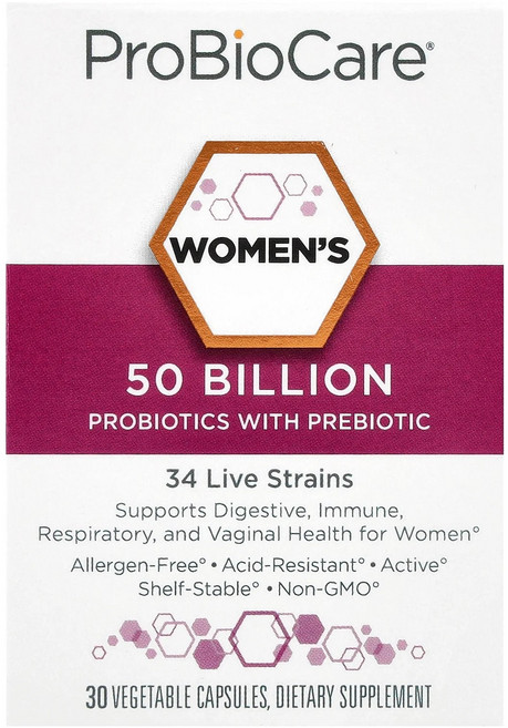 ProBioCare 여성용 프로바이오틱 프리바이오틱 함유 500억 베지 캡슐 30정 ProBioCare (프로바이오케어), 1개