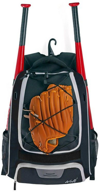 야구 소프트볼 가방 백팩 초등학생 리틀 어린이 유소년 장비, C. 검은 색, 1개