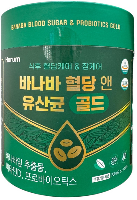 휴럼 바나바 혈당 앤 유산균 골드, 2g, 1개