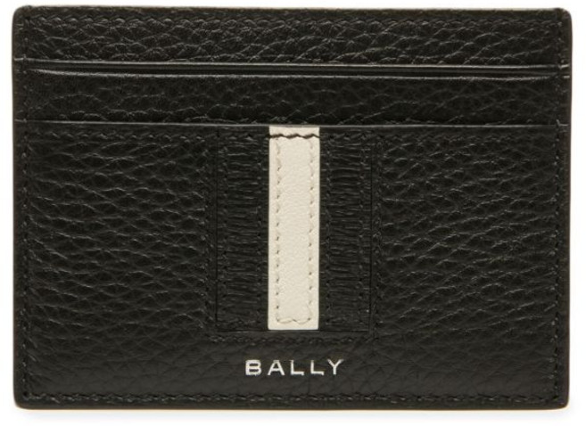 발리 스트라이프 에지 가죽 카드홀더